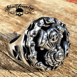 Riders on the Storm - Big, Bold & Heavy Motorcycle Engine Ring (#646)