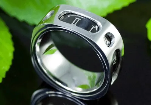 Rotatable Gothic Roman Numbers Men's Ring Band