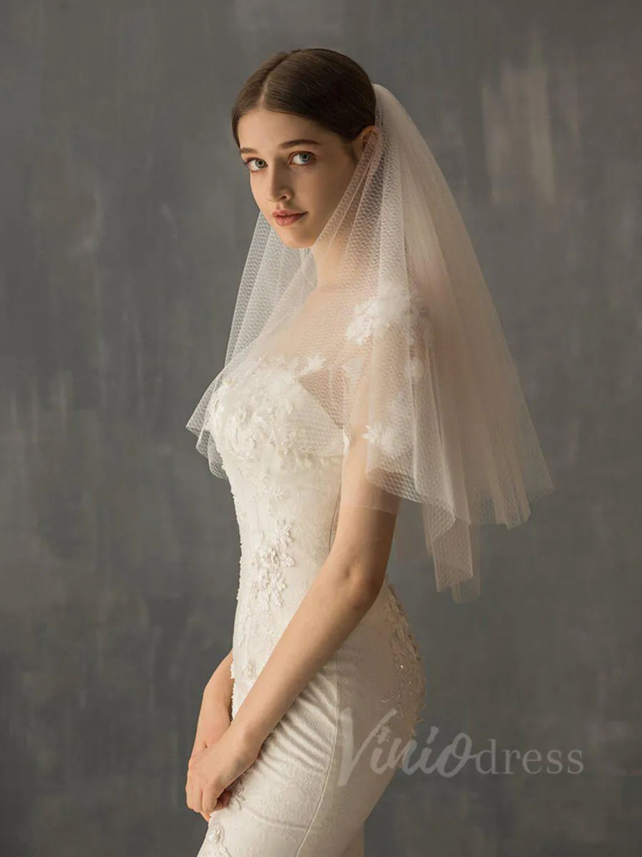 Roycebridal Elbow Length Wedding Veils Bridal Accessories AC1009