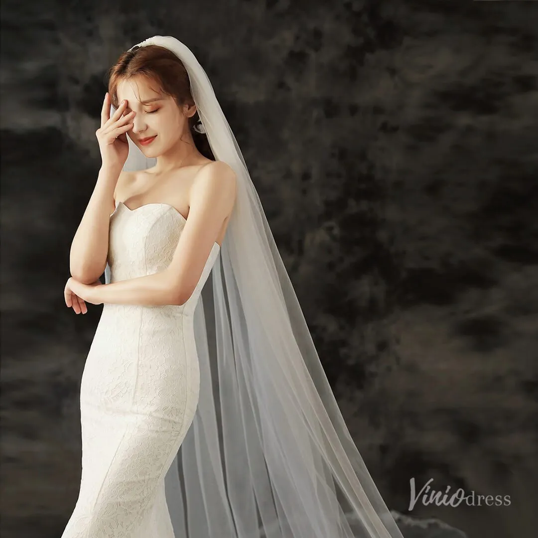 Roycebridal Lace Appliqued Cathedral Veil Viniodress TS1907
