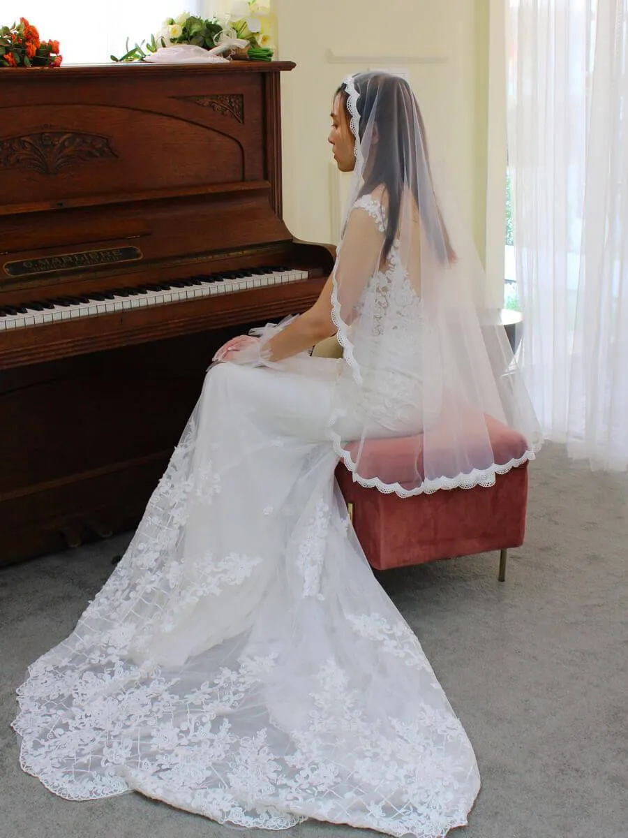 Roycebridal Short Lace Mantilla Veils V682