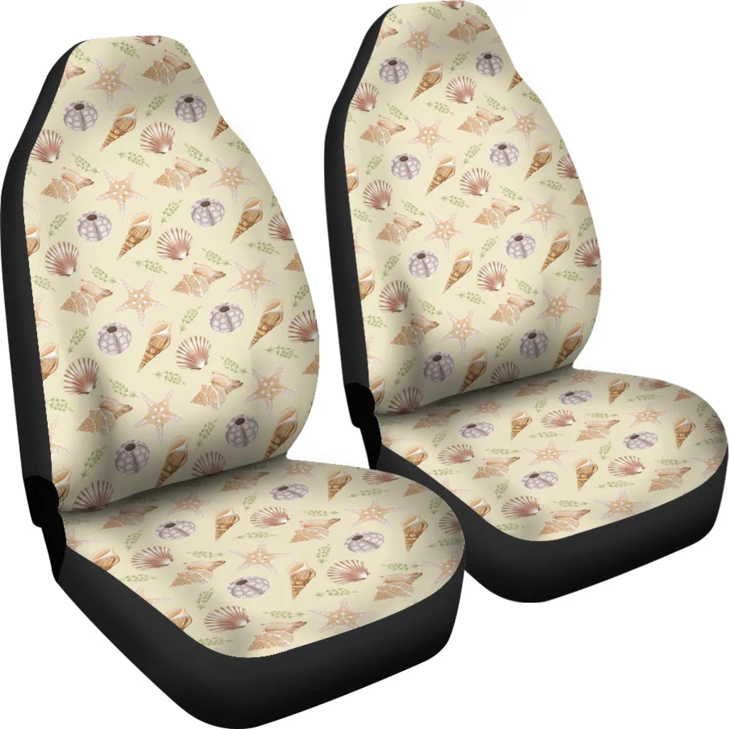 Sand With Sea Shell Pattern Car Seat Covers