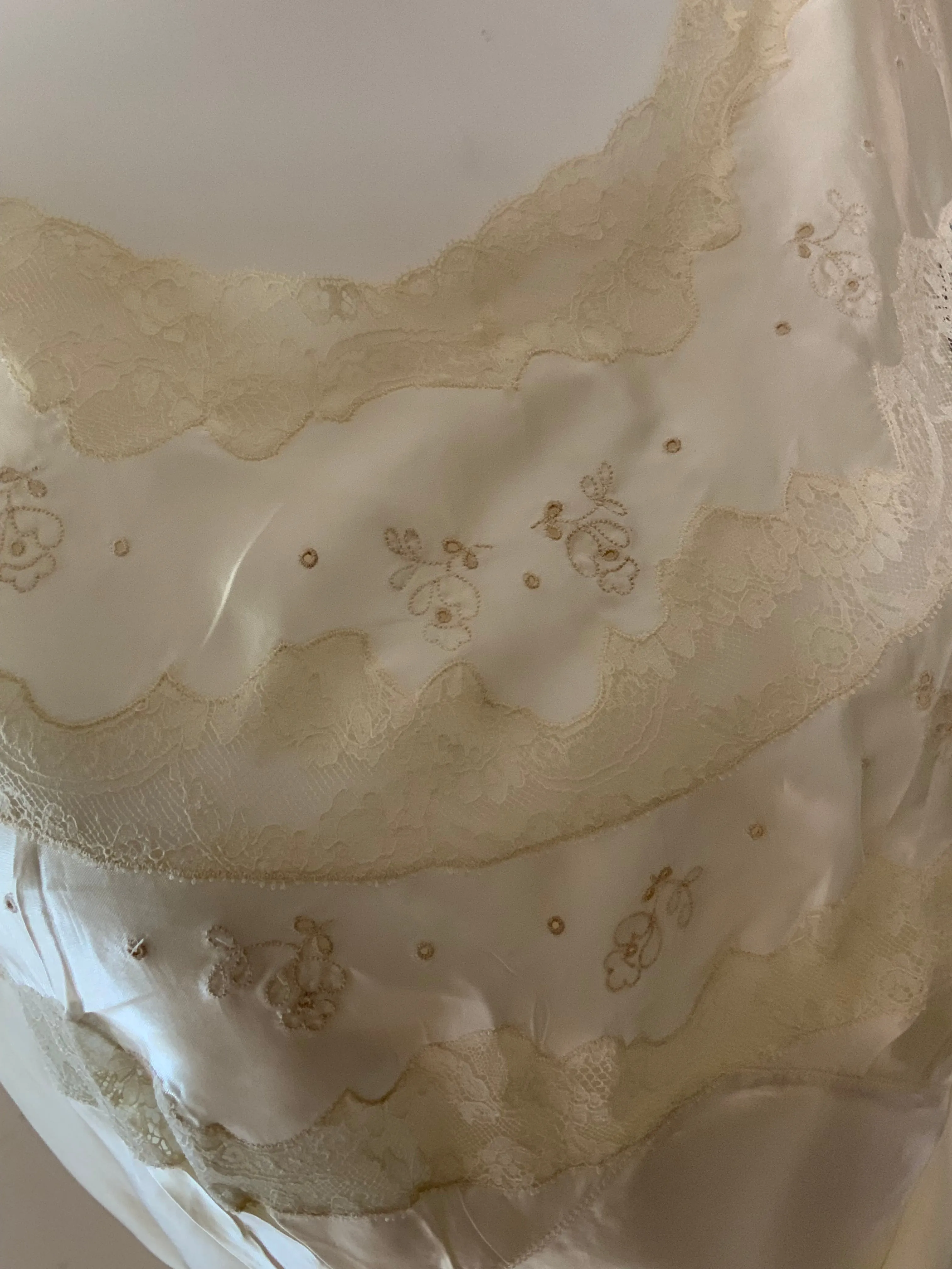Satin Bridal Nightgown - 50s