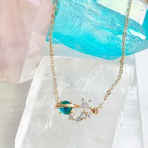 Saturn And Constellation Necklace