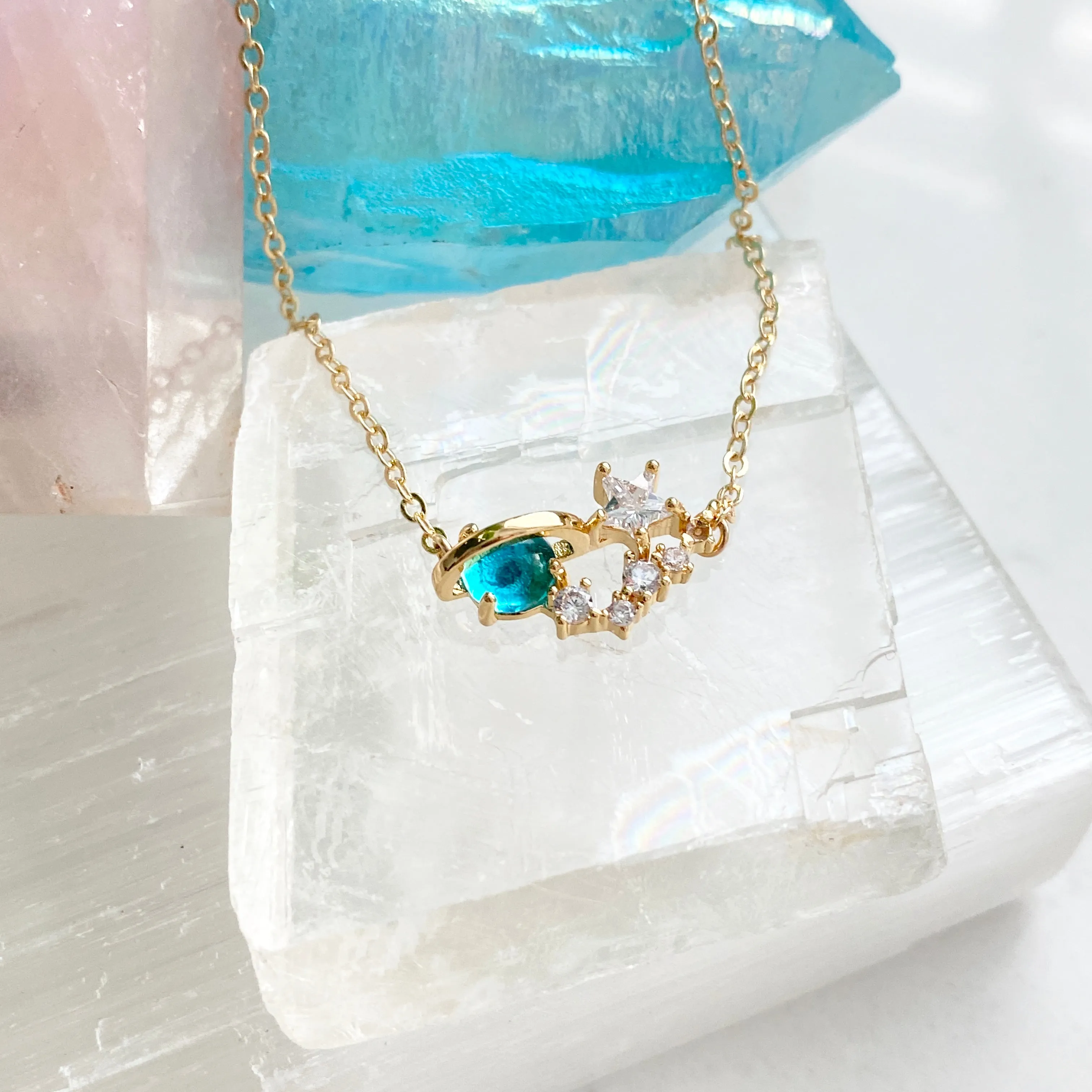 Saturn And Constellation Necklace