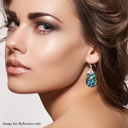 Shell Dangle Drop Earrings-925 Sterling Silver