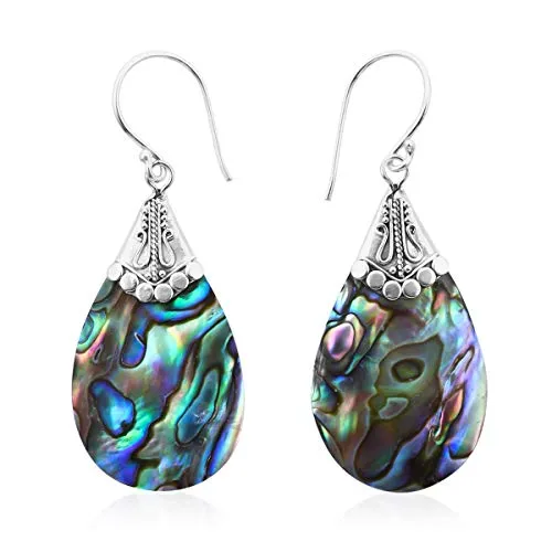 Shell Dangle Drop Earrings-925 Sterling Silver