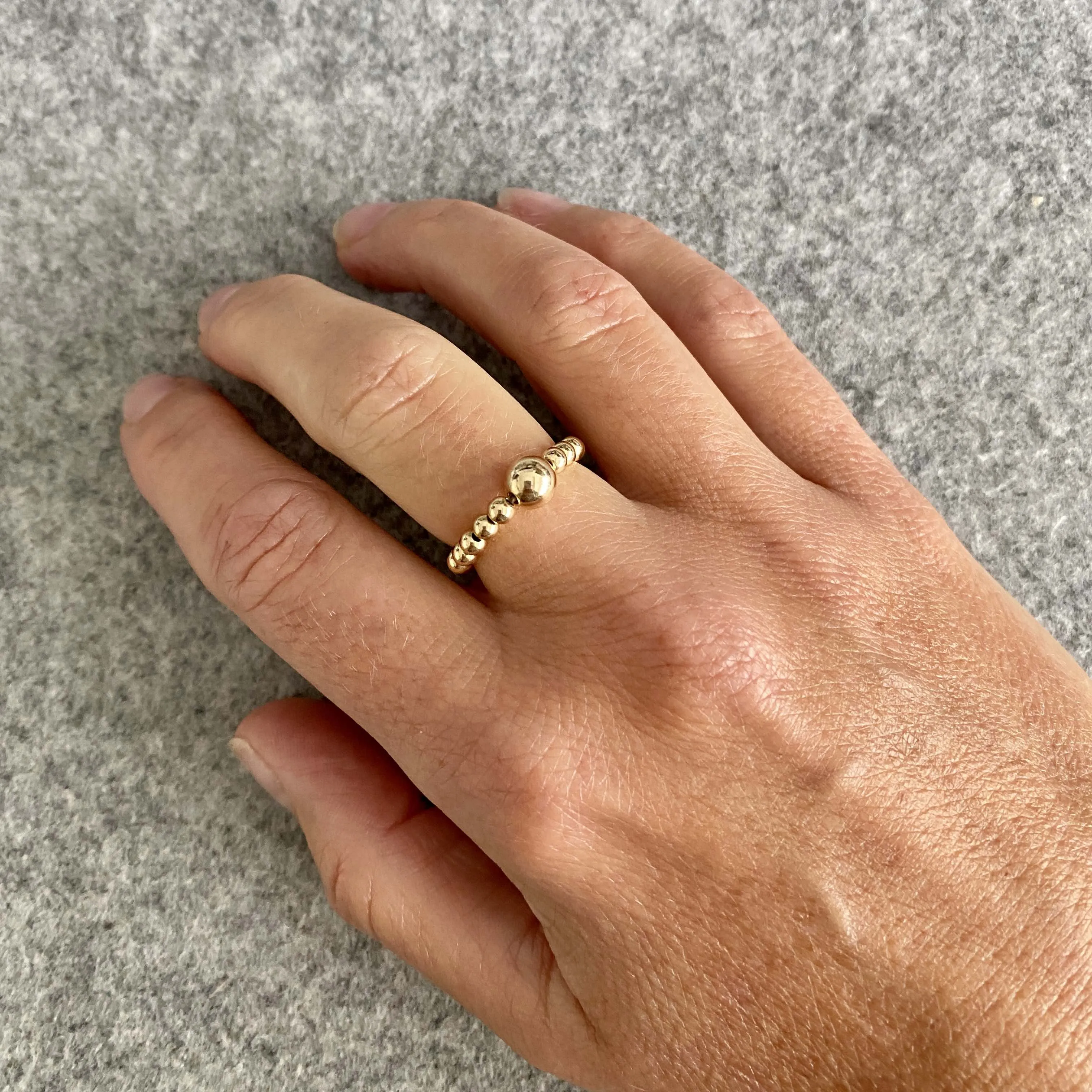 SHINE | Gold Bead Ring