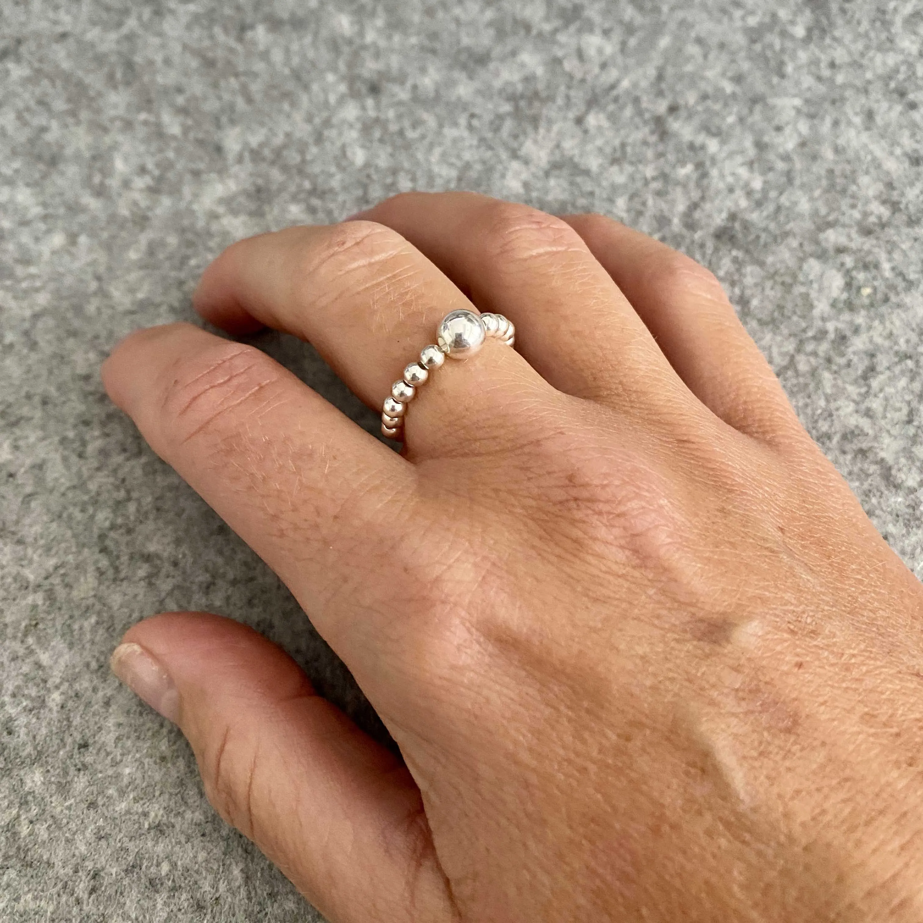 SHINE | Silver Bead Ring