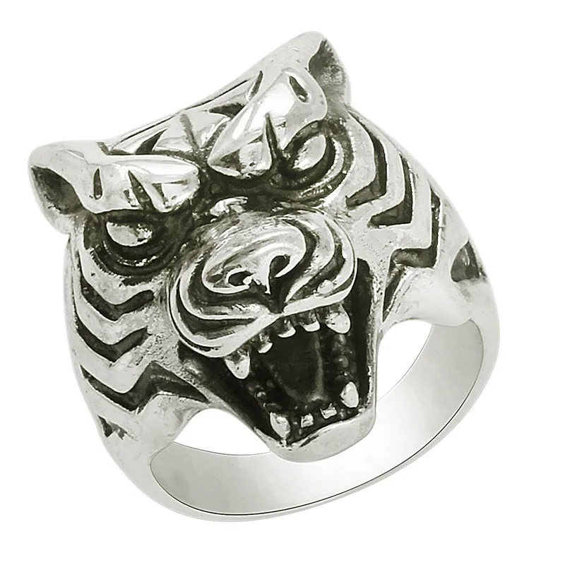 Siberian Tiger Head Ring