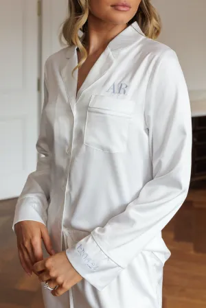 Sienna Premium Satin Bridesmaid Sleep Set White