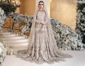 Silver Indian Wedding Dresses for Bridal Wear #BN778