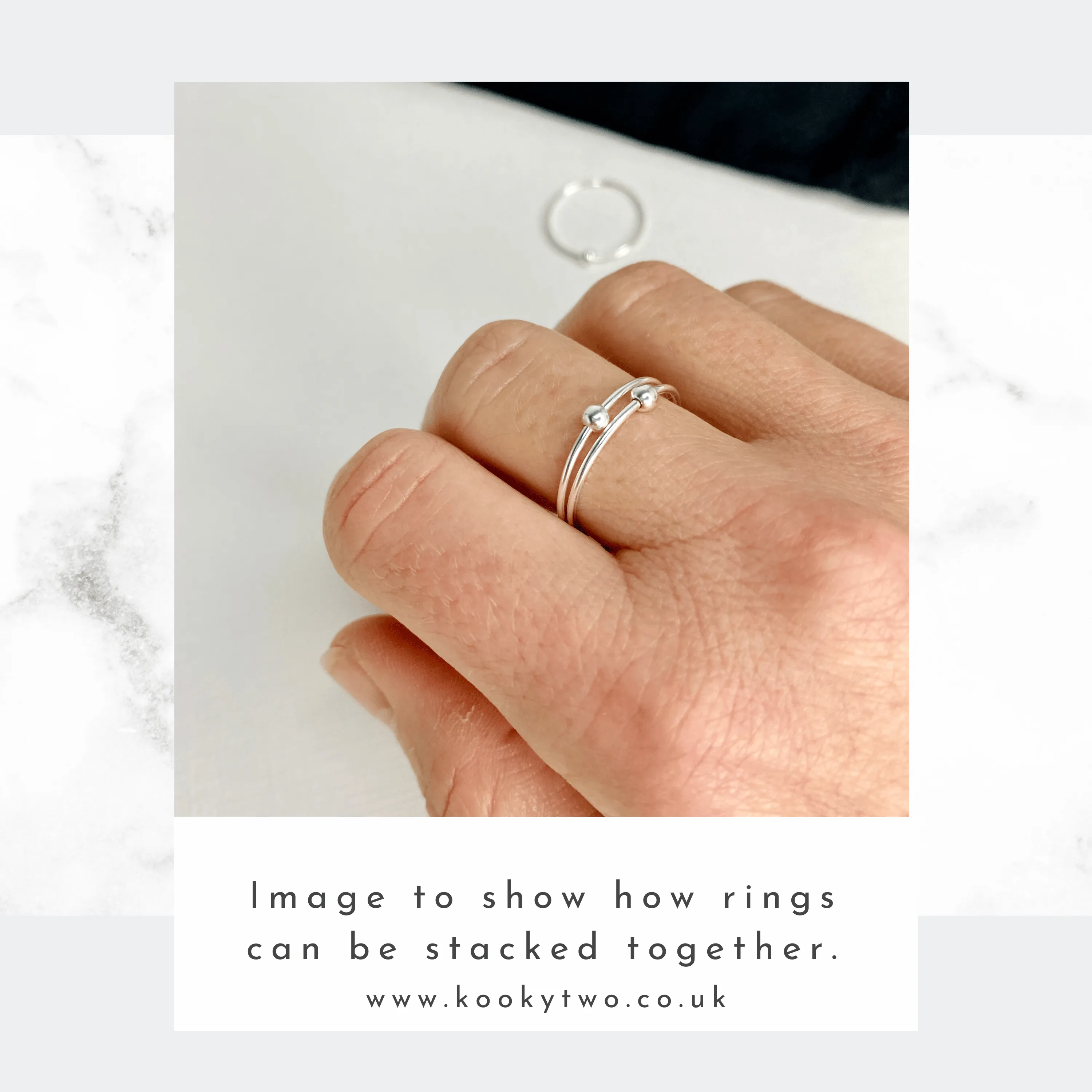 Silver Sliding Bead Ring: A Stylish Solution for Anxiety