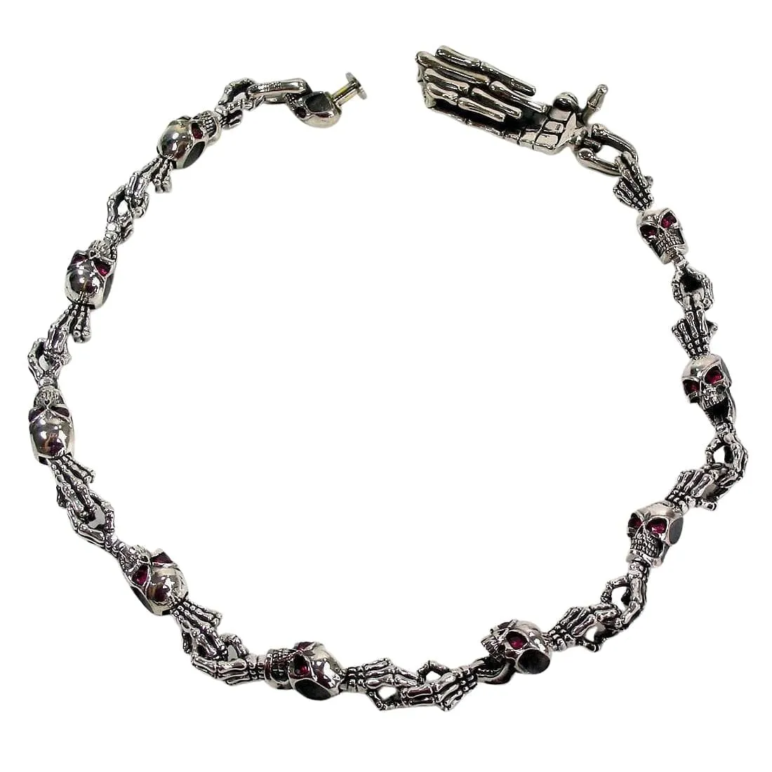 Skeleton Ruby Skull Gothic Wallet Chain