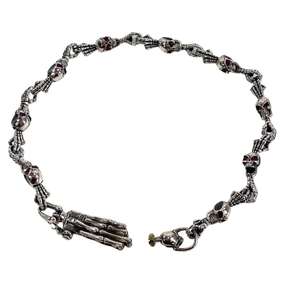 Skeleton Ruby Skull Gothic Wallet Chain