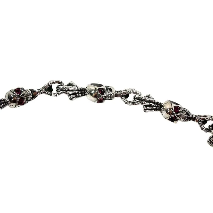 Skeleton Ruby Skull Gothic Wallet Chain