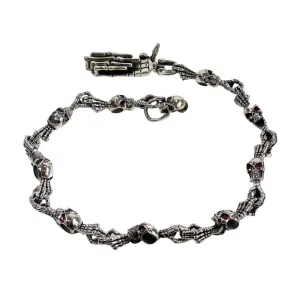 Skeleton Ruby Skull Gothic Wallet Chain