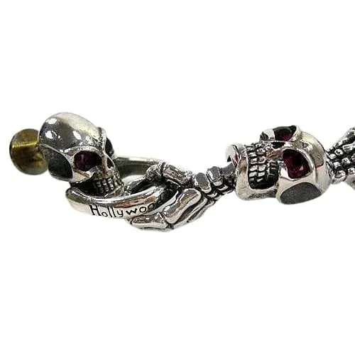Skeleton Ruby Skull Gothic Wallet Chain