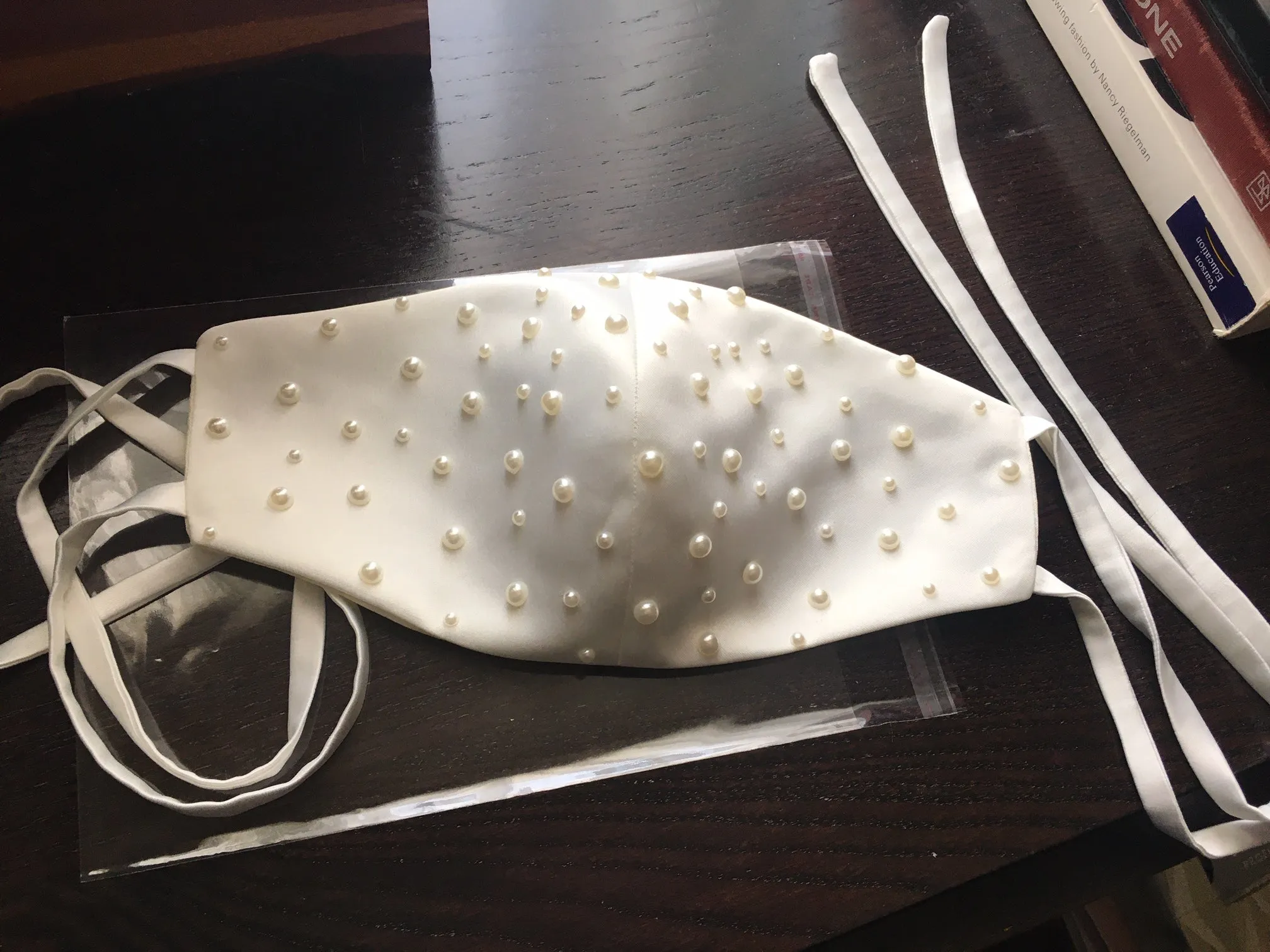 Skenna Pearls Bridal Face Mask