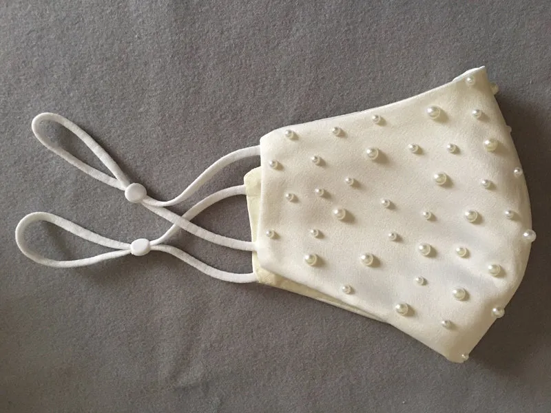 Skenna Pearls Bridal Face Mask