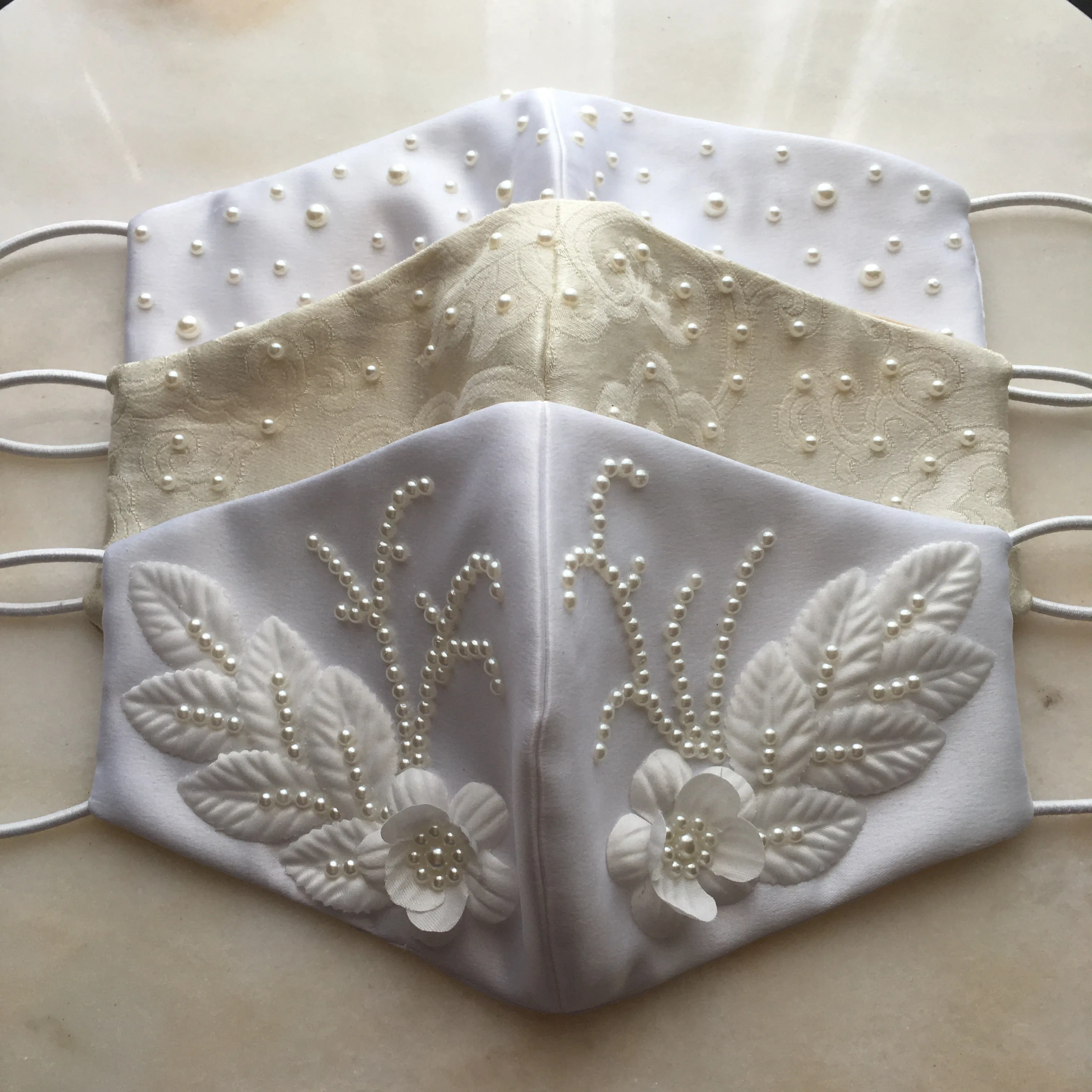 Skenna Pearls Bridal Face Mask