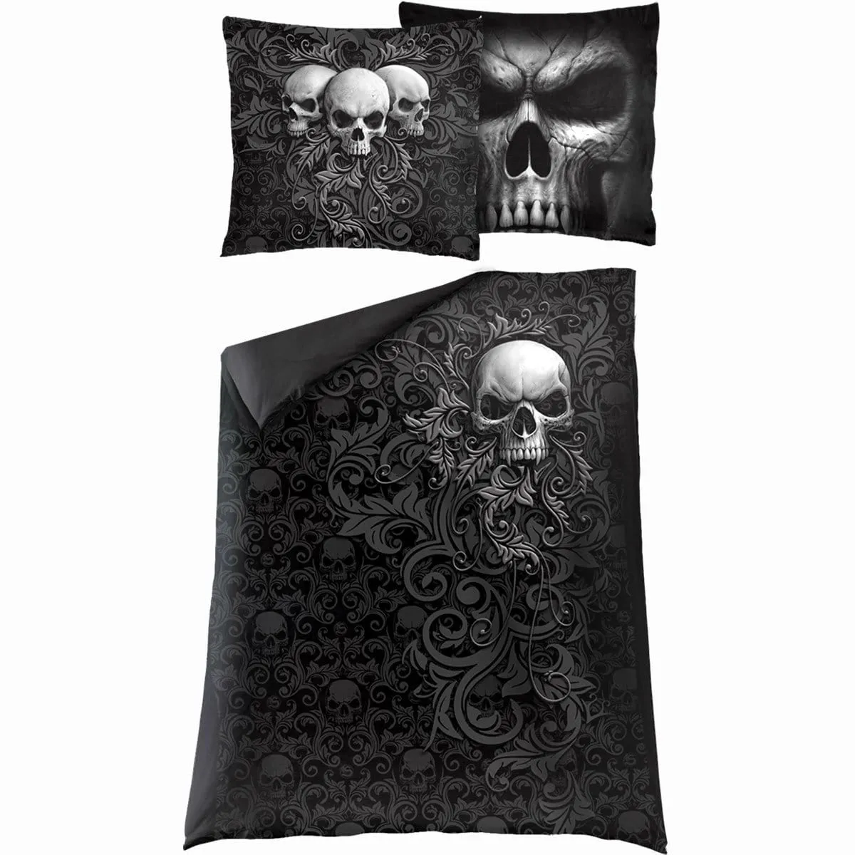 SKULL SCROLL - Single Duvet Cover   UK And EU Pillow case