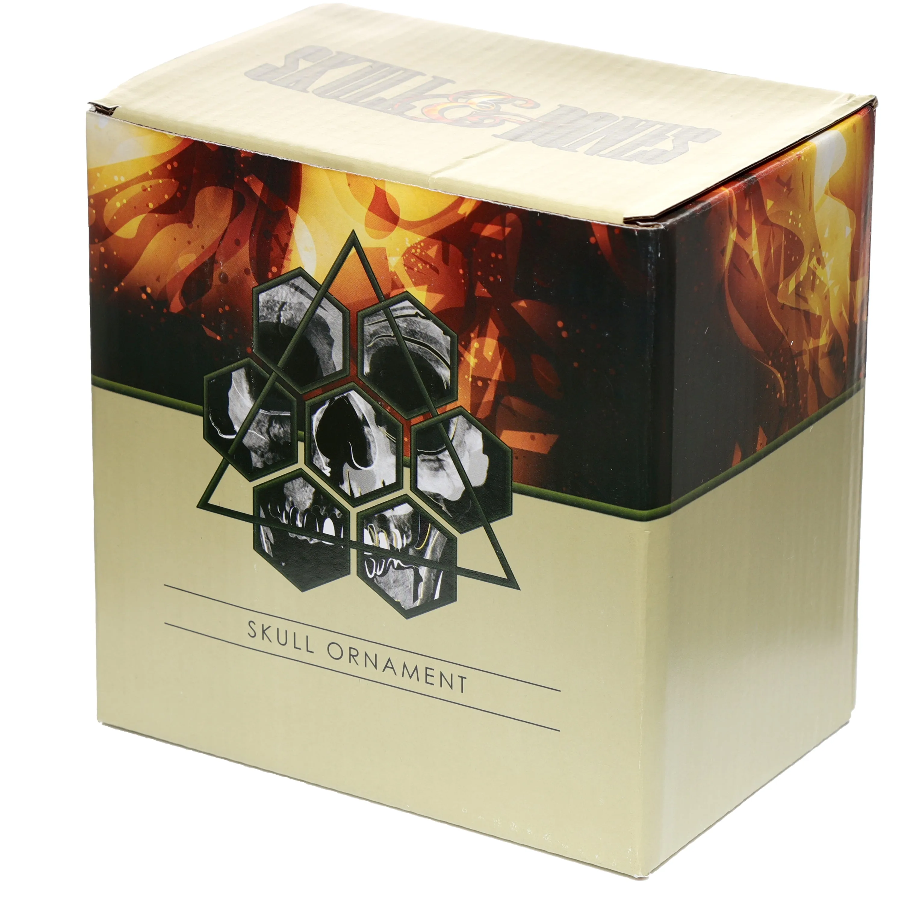 Skull with Black Cat Ornament