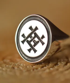 Solid Gold Custom Made Family Crest Ring