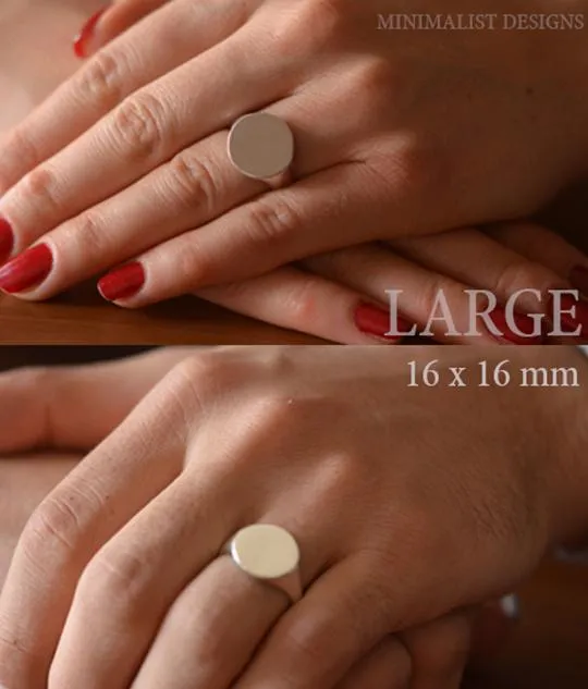 Solid Gold Custom Made Gothic Style Monogram Signet Ring