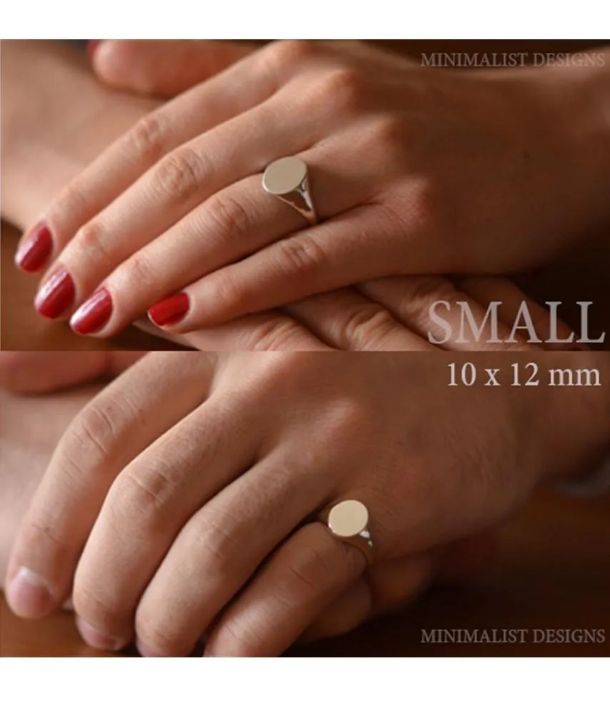 Solid Gold Custom Made Oval Family Crest Ring