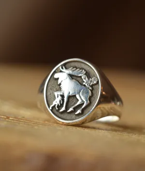 Solid Gold Family Crest Ring