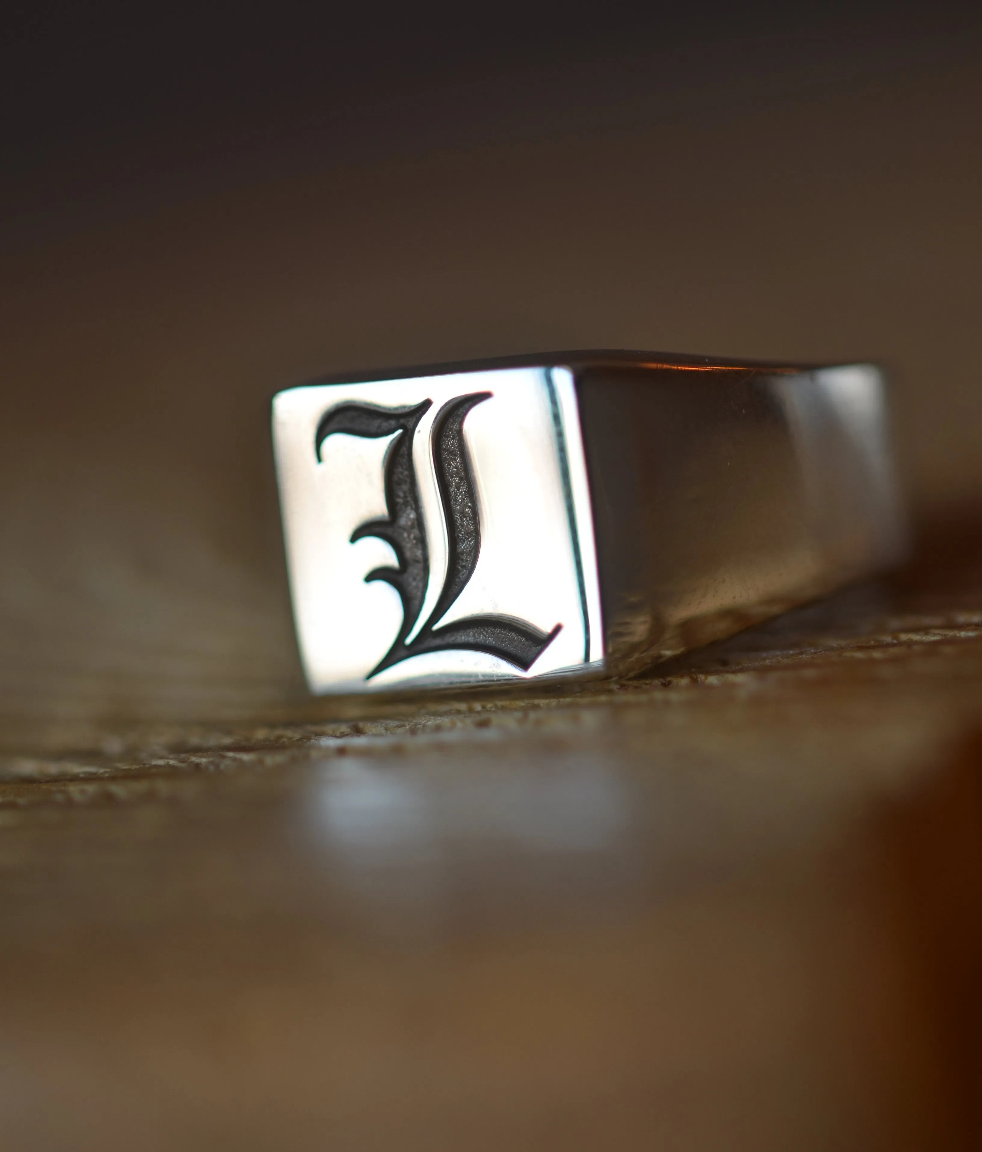 Solid Gold Monogram Signet Ring