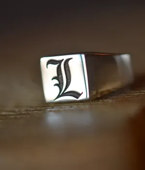 Solid Gold Monogram Signet Ring