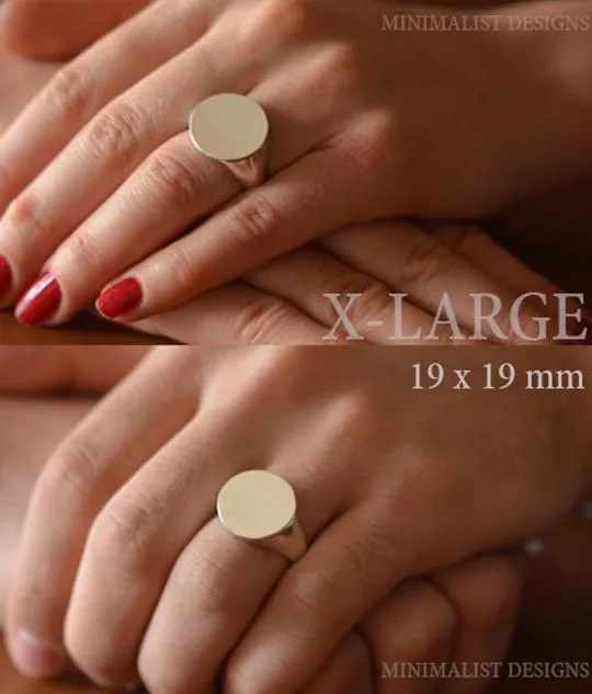 Solid Gold Personalized Block Monogram Signet Ring