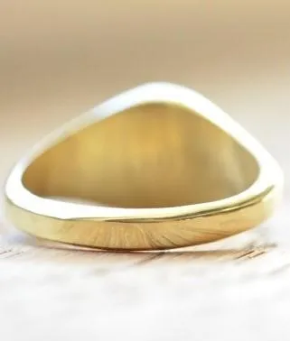 Solid Gold Personalized Monogram Signet Ring