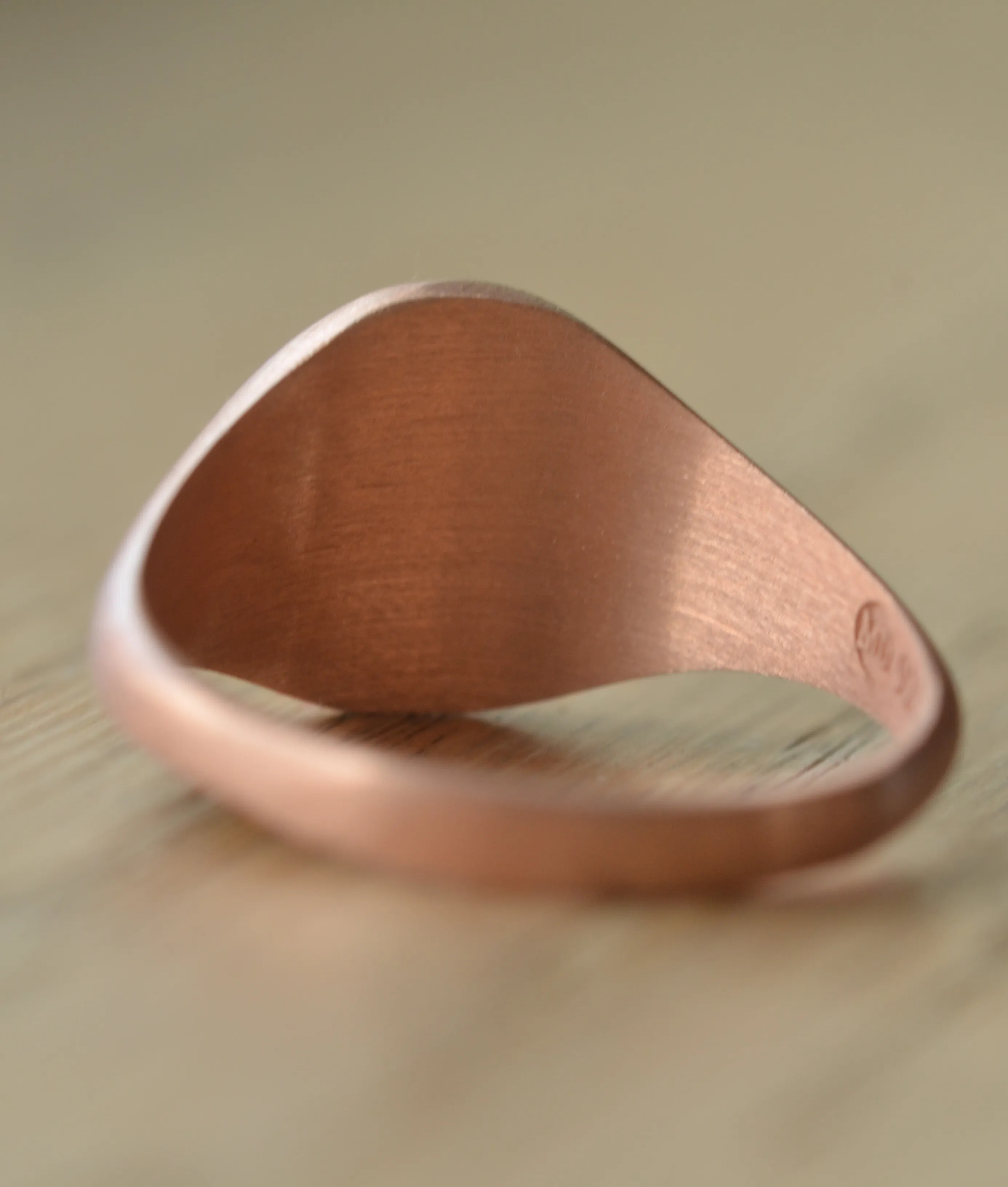 Solid Gold Personalized Monogram Signet Ring