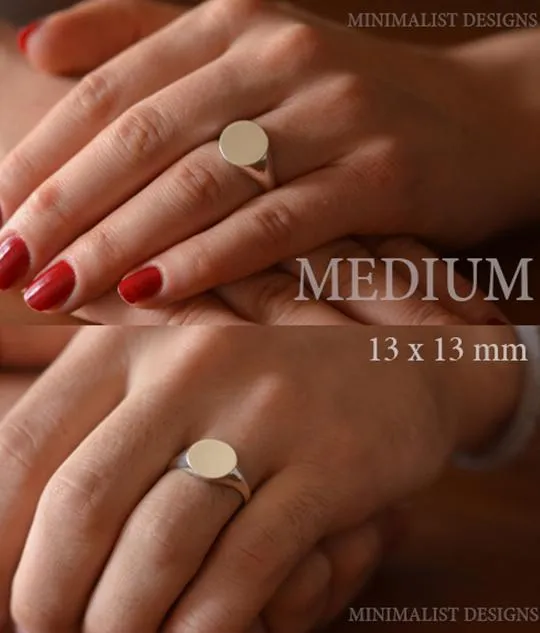 Solid Gold Personalized Monogram Signet Ring