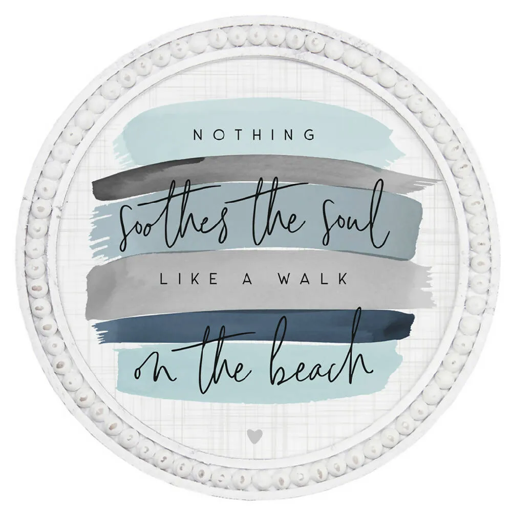 Soothes The Soul - Beaded Round Wall Art