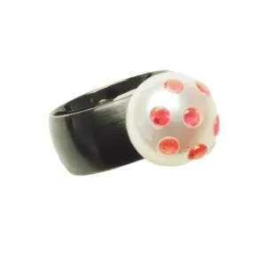 Spinel Constellation Pearl on a Zirconia Ceramic Band