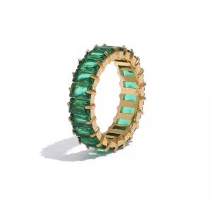 Stainless steel rings with multicolor zircons 120-2 | Erika Williner Designs