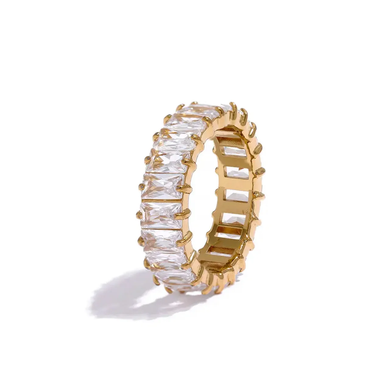 Stainless steel rings with multicolor zircons 120-2 | Erika Williner Designs