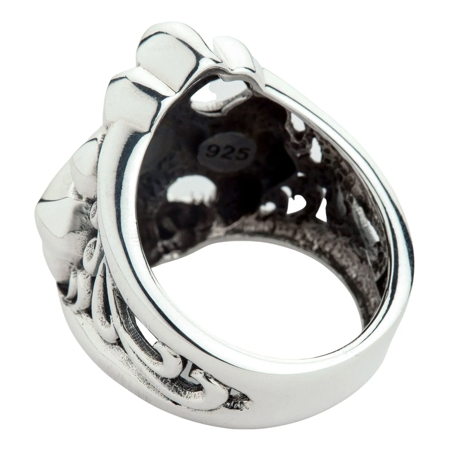 Star Cross Sterling Silver Men's Ring