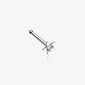 Star Icon Sparkle Nose Stud Ring