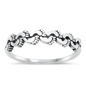 Sterling Silver Footprints Ring