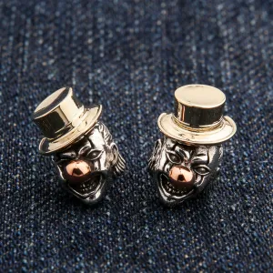 Sterling Silver Joker Crown Earrings