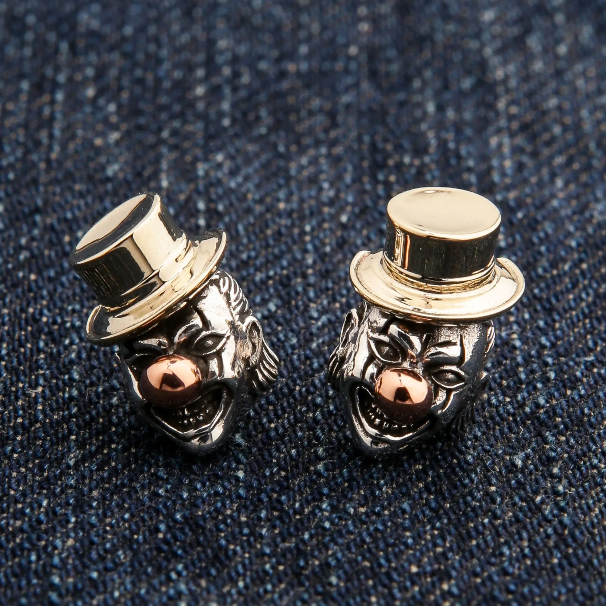 Sterling Silver Joker Crown Earrings