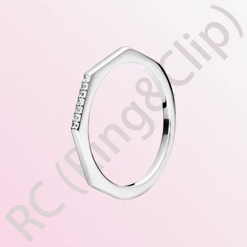 Sterling Silver Princess Tiara Crown Sparkling Love Heart Ring for Women