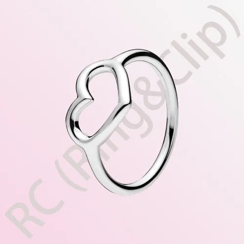 Sterling Silver Princess Tiara Crown Sparkling Love Heart Ring for Women