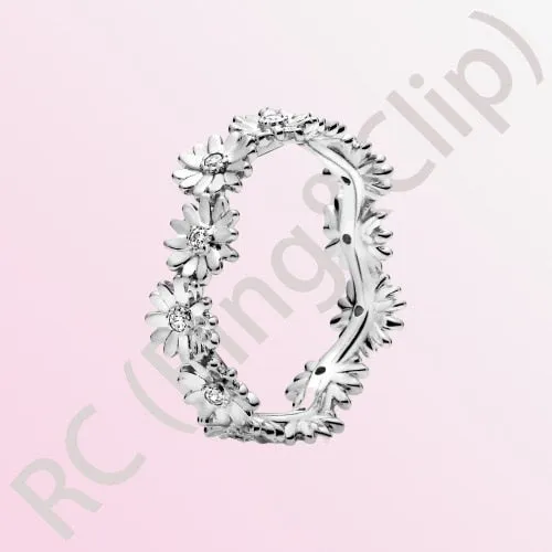 Sterling Silver Princess Tiara Crown Sparkling Love Heart Ring for Women