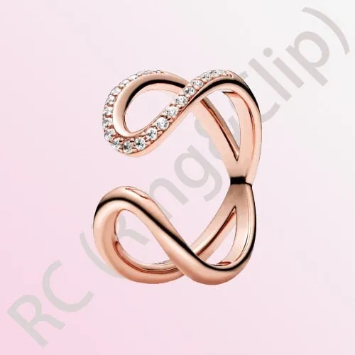Sterling Silver Princess Tiara Crown Sparkling Love Heart Ring for Women